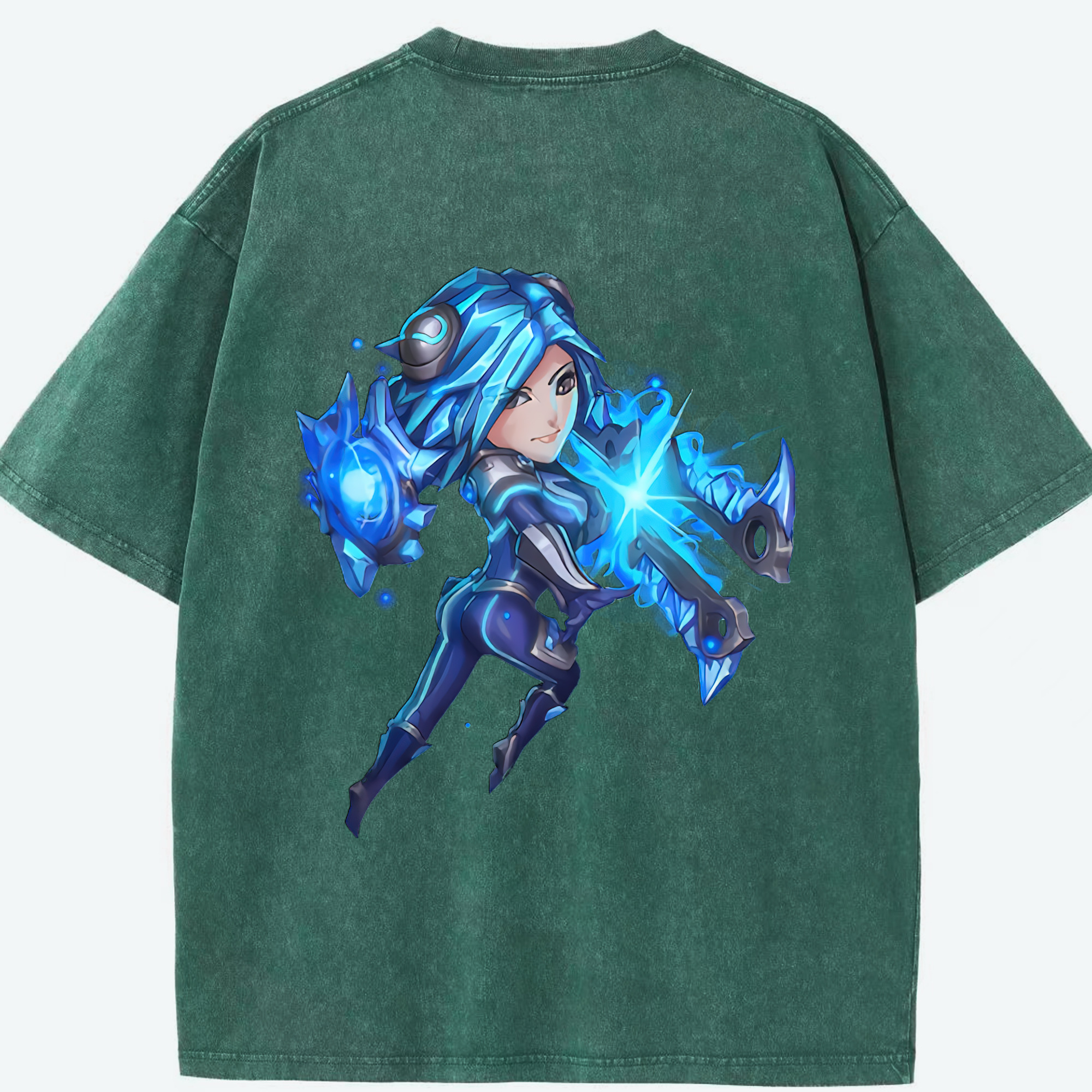 リーグ・オブ・レジェンド League of Legends LOL 綿100% ヴィンテージ風 半袖Tシャツ（背面プリント）